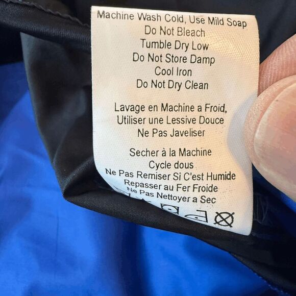 iQ Pearl Izumi Mens Colorblock Full Zip Windbreaker Cycling Jacket Blue Black XL - Picture 5 of 6